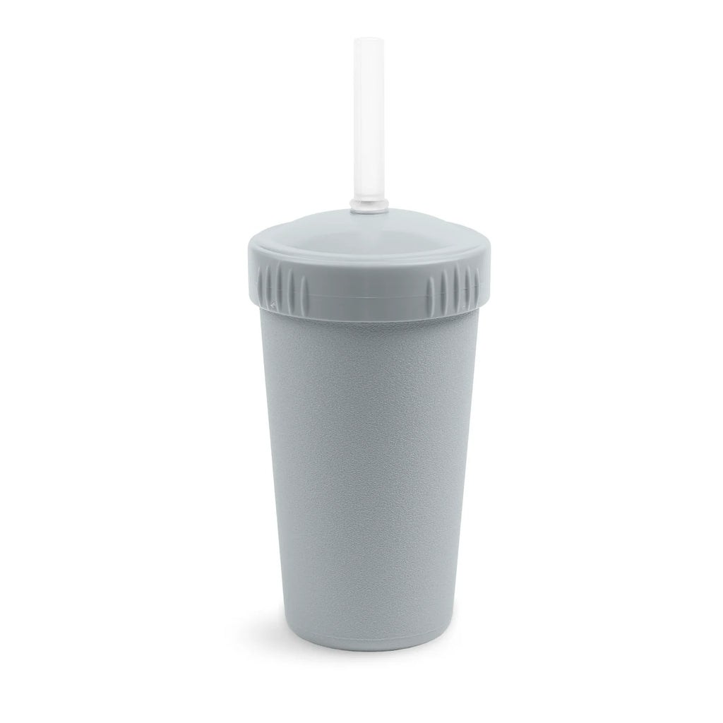 Re-Play Straw Cup with Reusable Straw - Grey