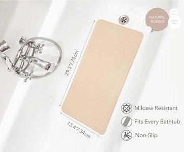 Hevea - Bath Mat - Upcycled Natural Rubber - Large - Colour: Sand