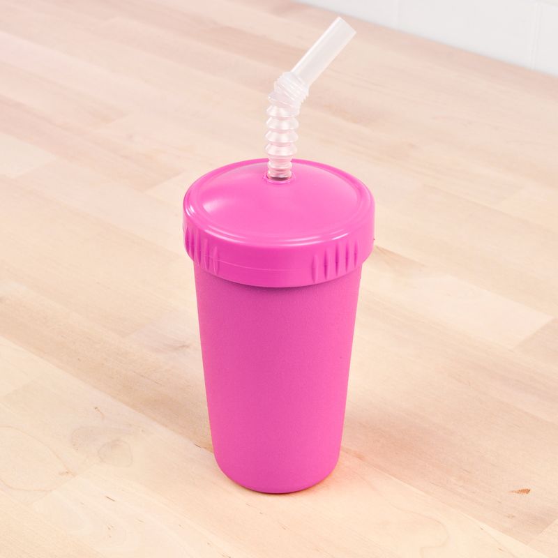 Re-Play Straw Cup with Reusable Straw - Bright Pink