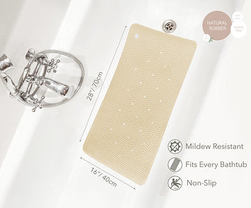 Hevea - Bath Mat - Upcycled Natural Rubber - Regular - Colour: Sand