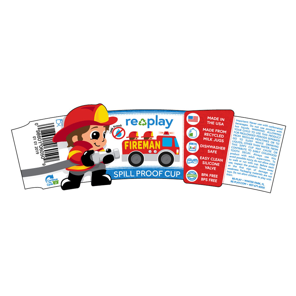 Re-Play No-Spill Sippy Cup - Fireman
