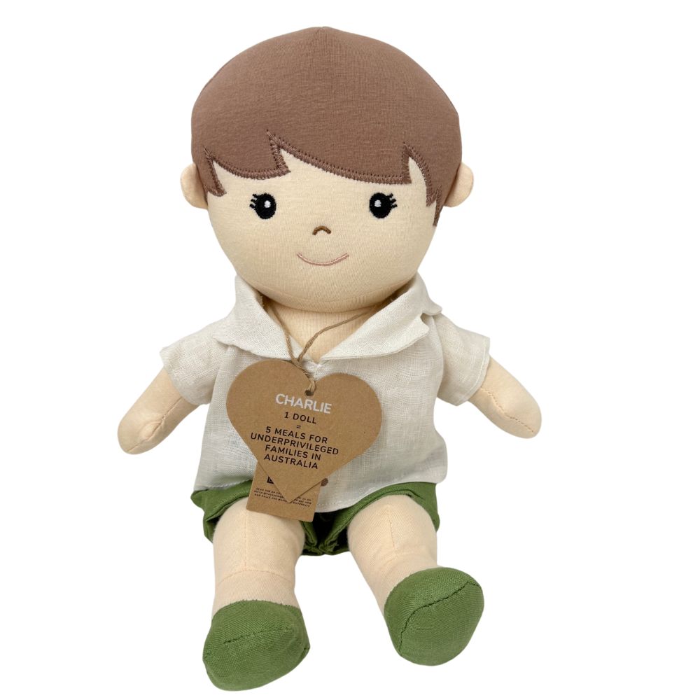 Charlie Rag Doll = Meals for Underprivileged