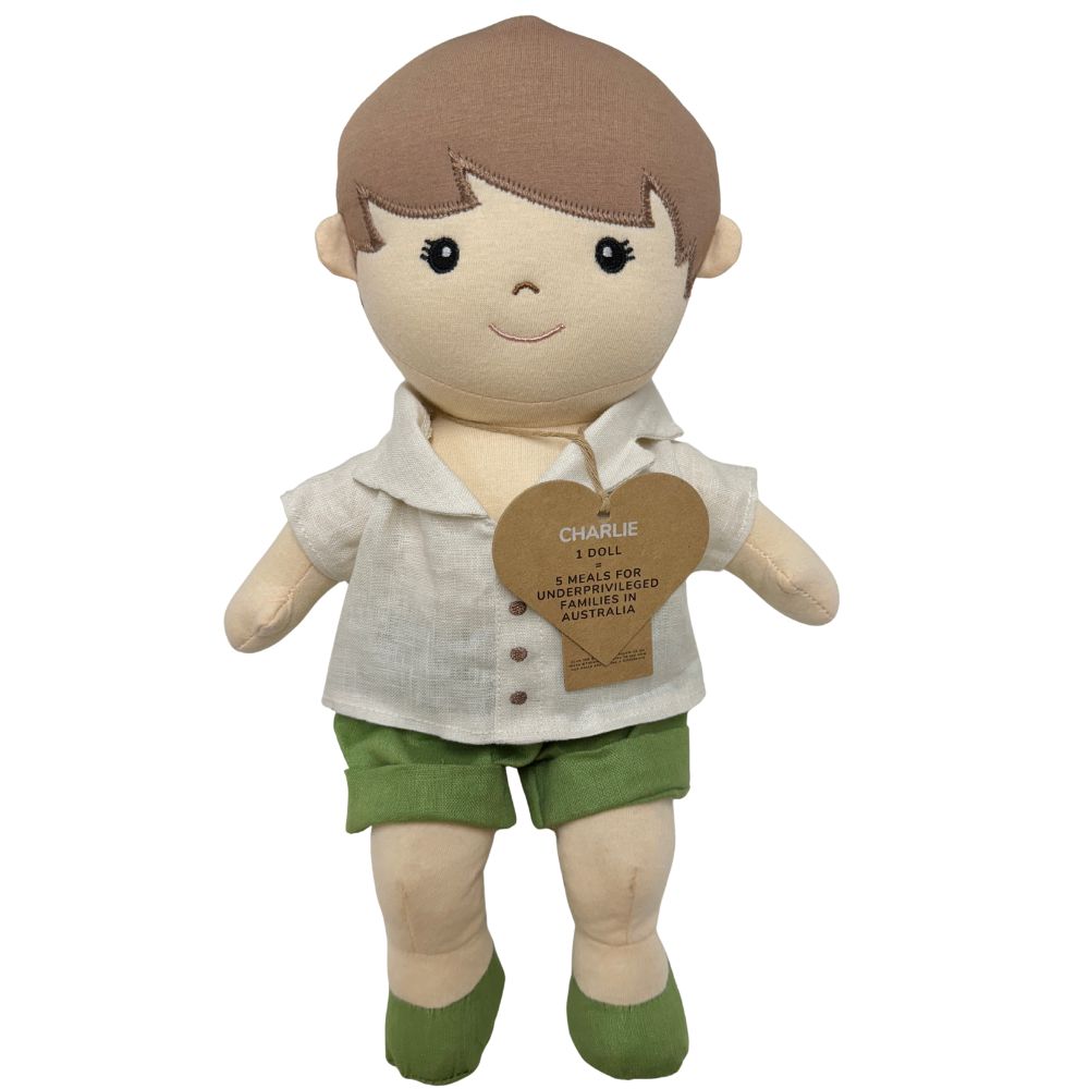 Charlie Rag Doll = Meals for Underprivileged