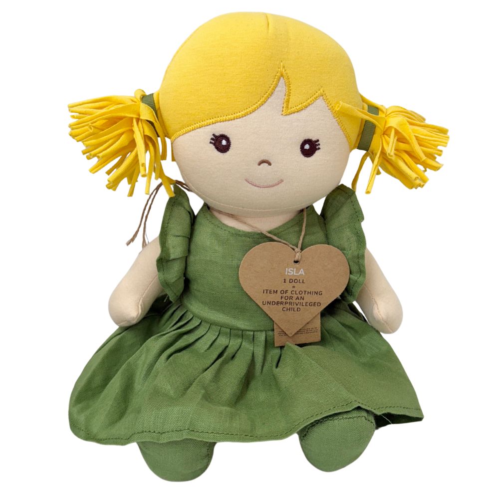 Isla Rag Doll = Clothing for Underprivileged Child