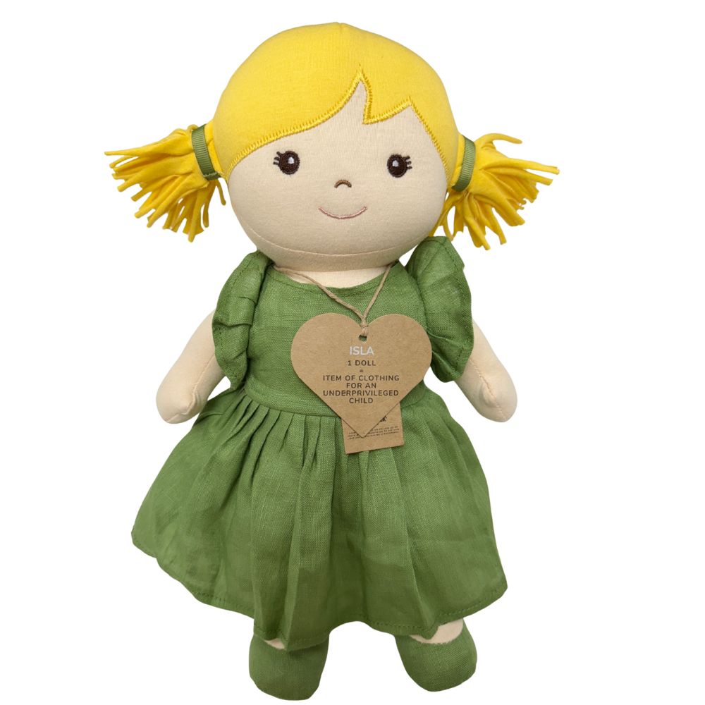 Isla Rag Doll = Clothing for Underprivileged Child